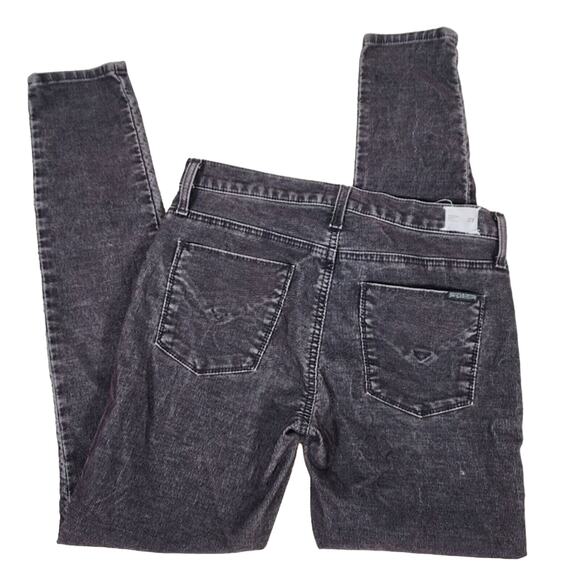 Hudson Black Midrise Nico Super Skinny Corduroy Pants Size 27 - Picture 2 of 7